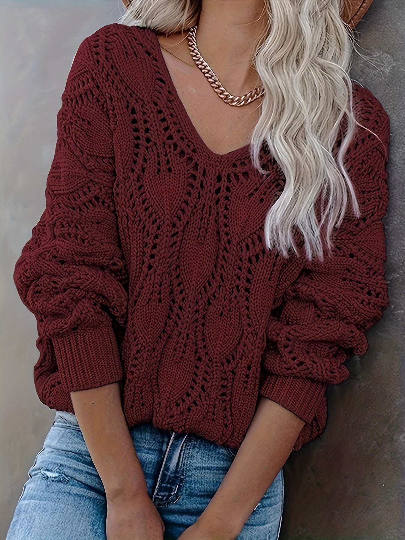 Textured Cable Sweater