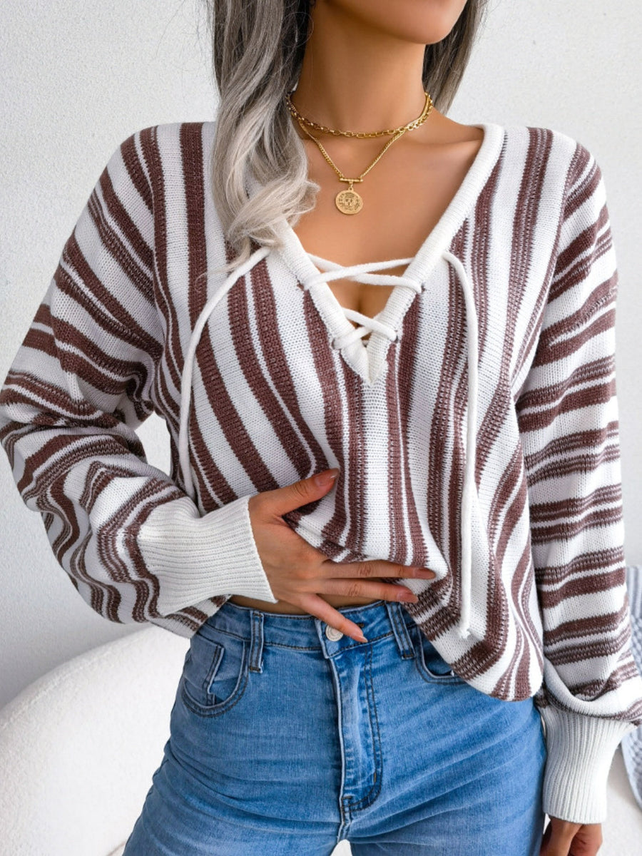 Textured Striped Sweater