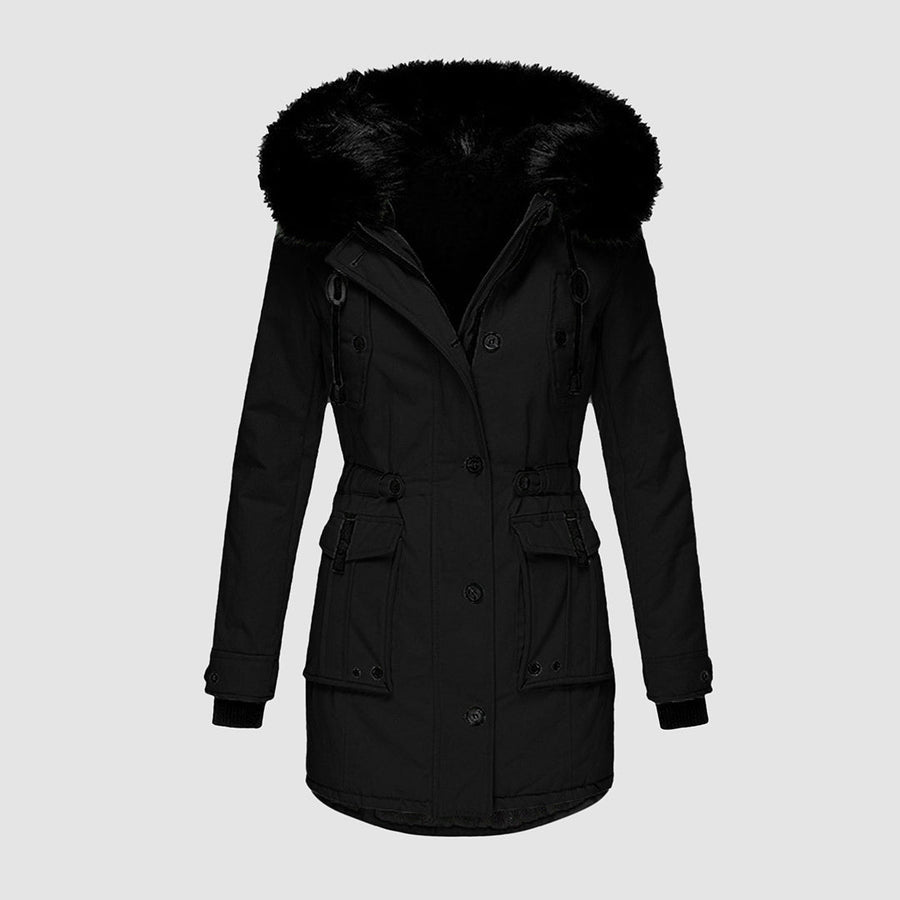 Layered Hooded Coat