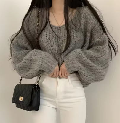 Relaxed V-Neck Sweater