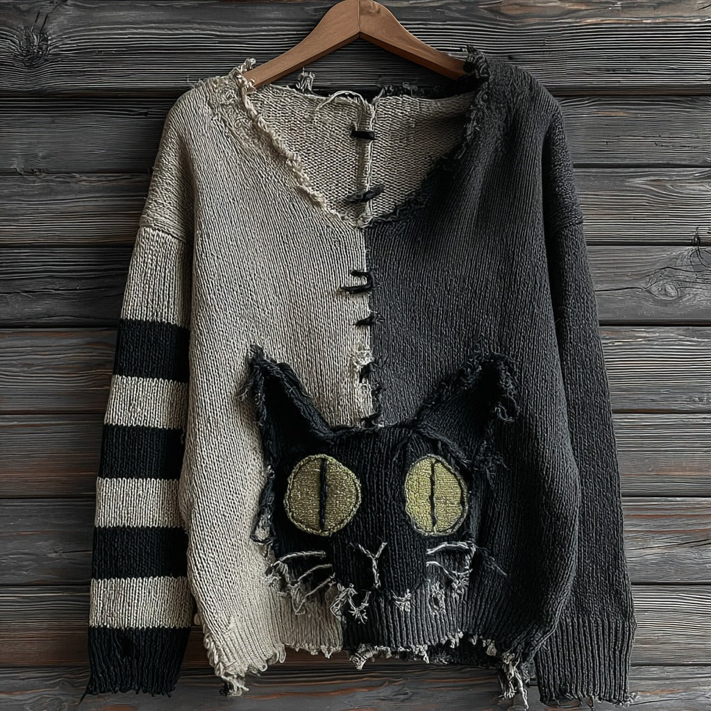 Textured Cropped Sweater
