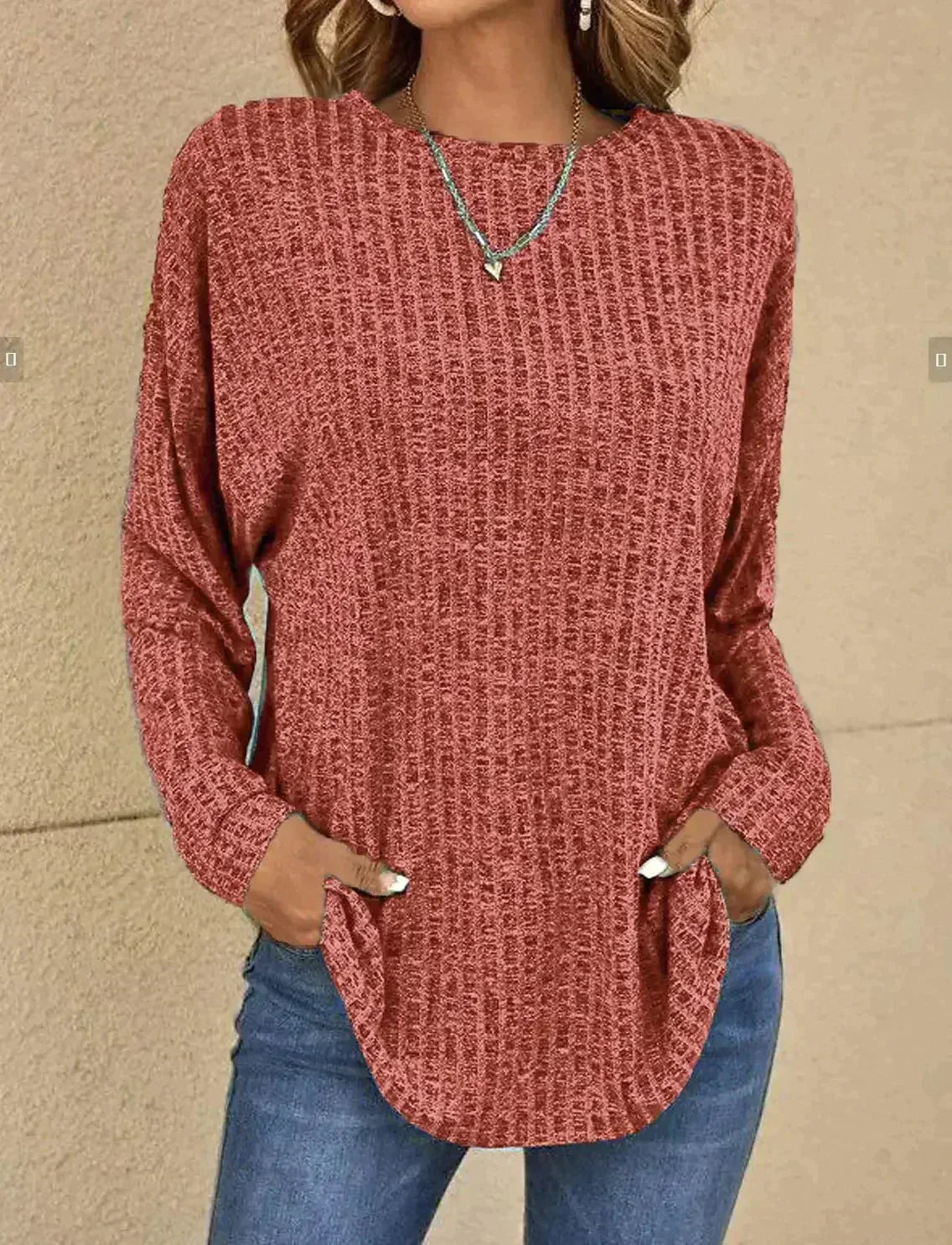 Textured Buttoned Sweater