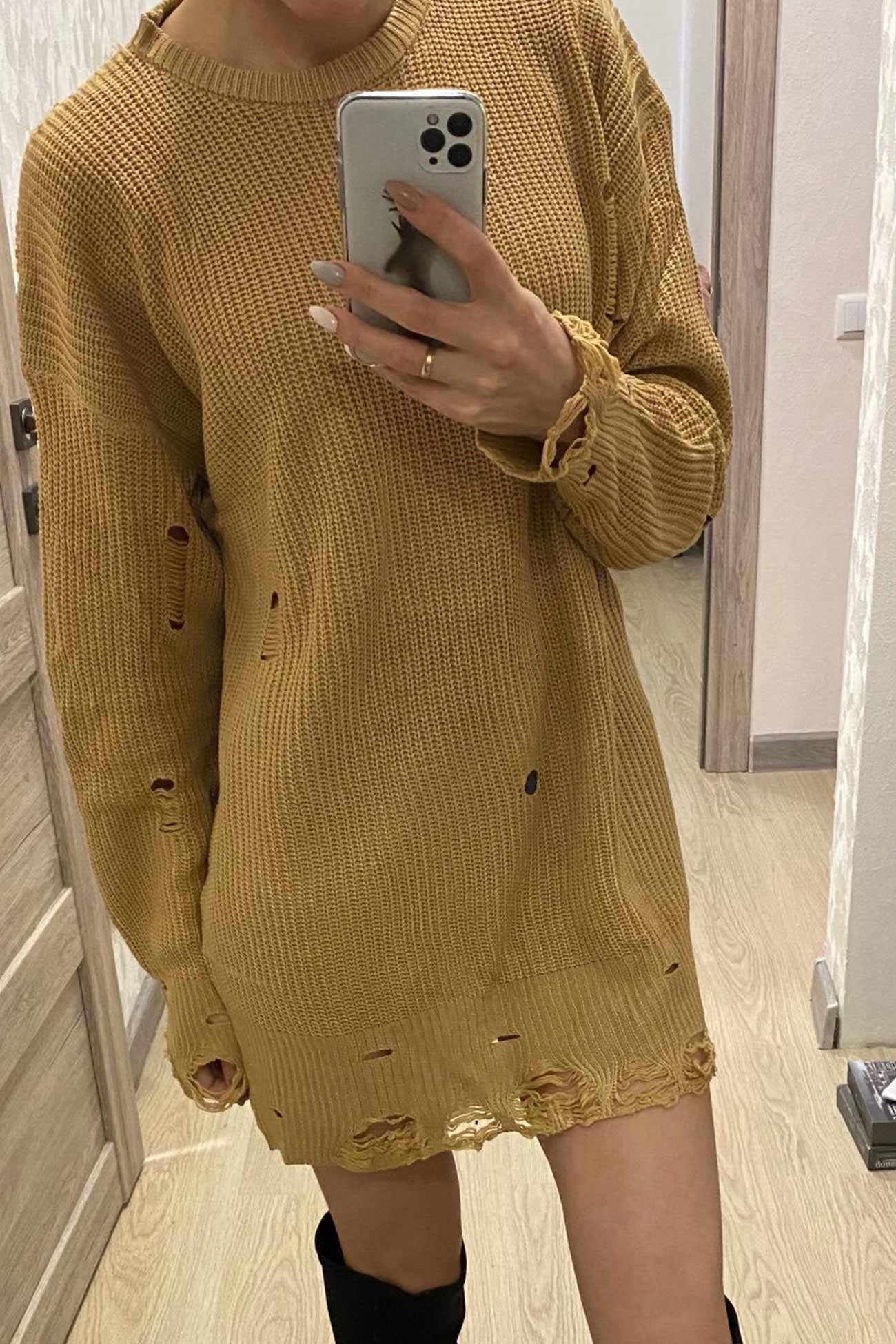 Textured V-Neck Sweater