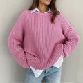 Textured Cropped Sweater