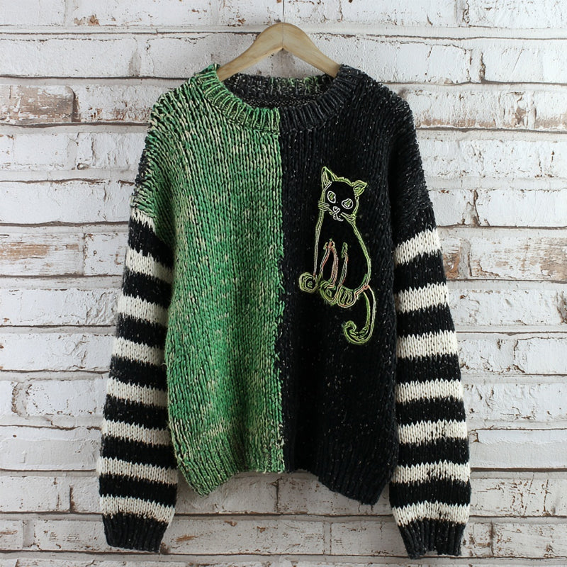 Textured Buttoned Sweater
