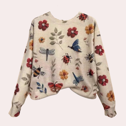 Textured Buttoned Sweater