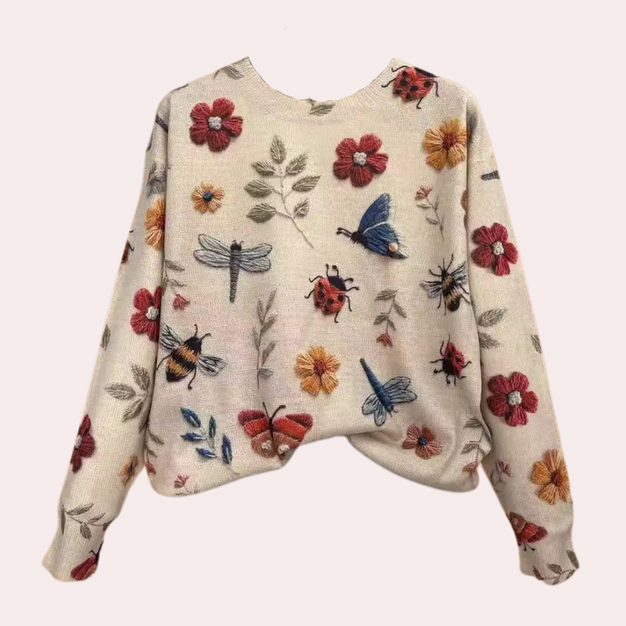 Textured Buttoned Sweater