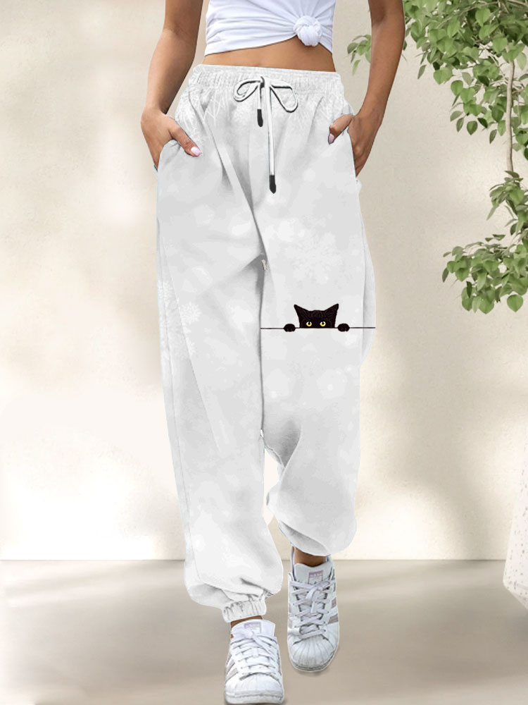 Layered Printed Pants