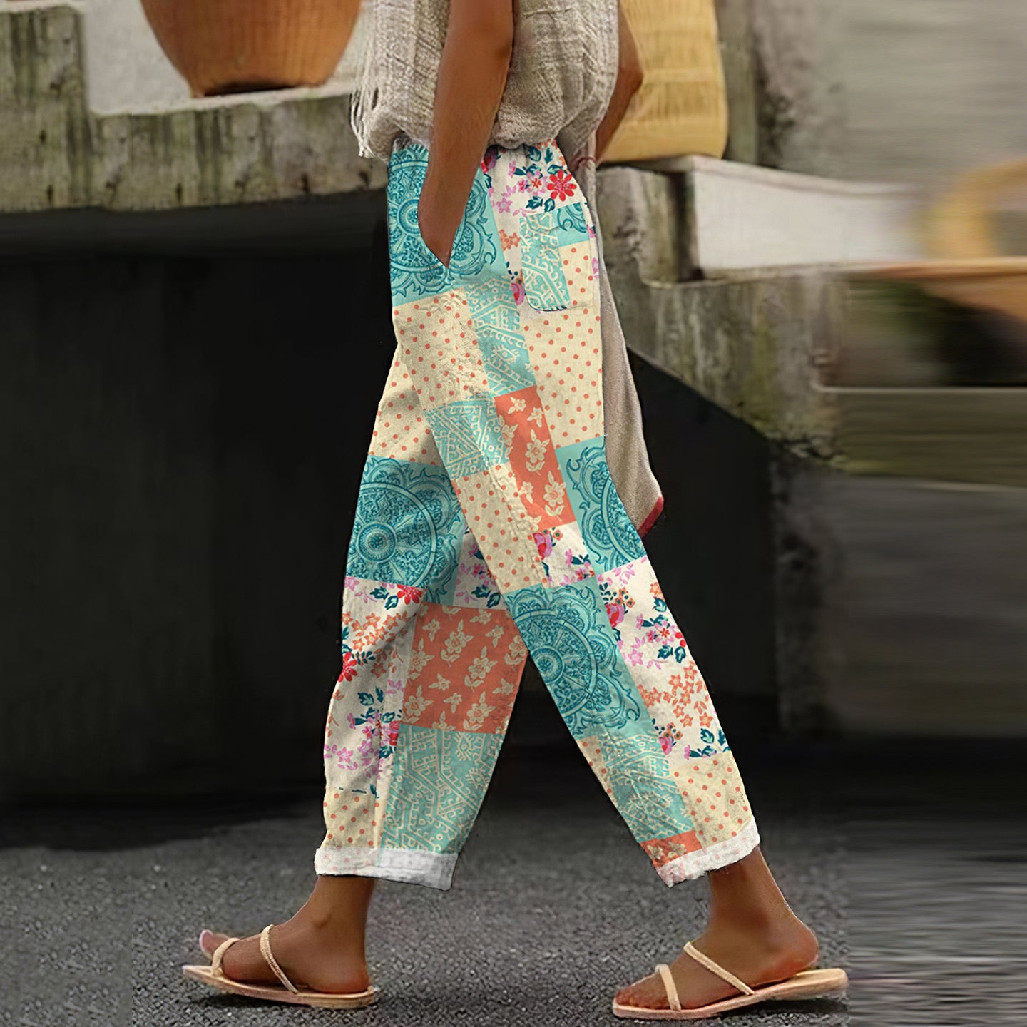 Layered Cropped Pants