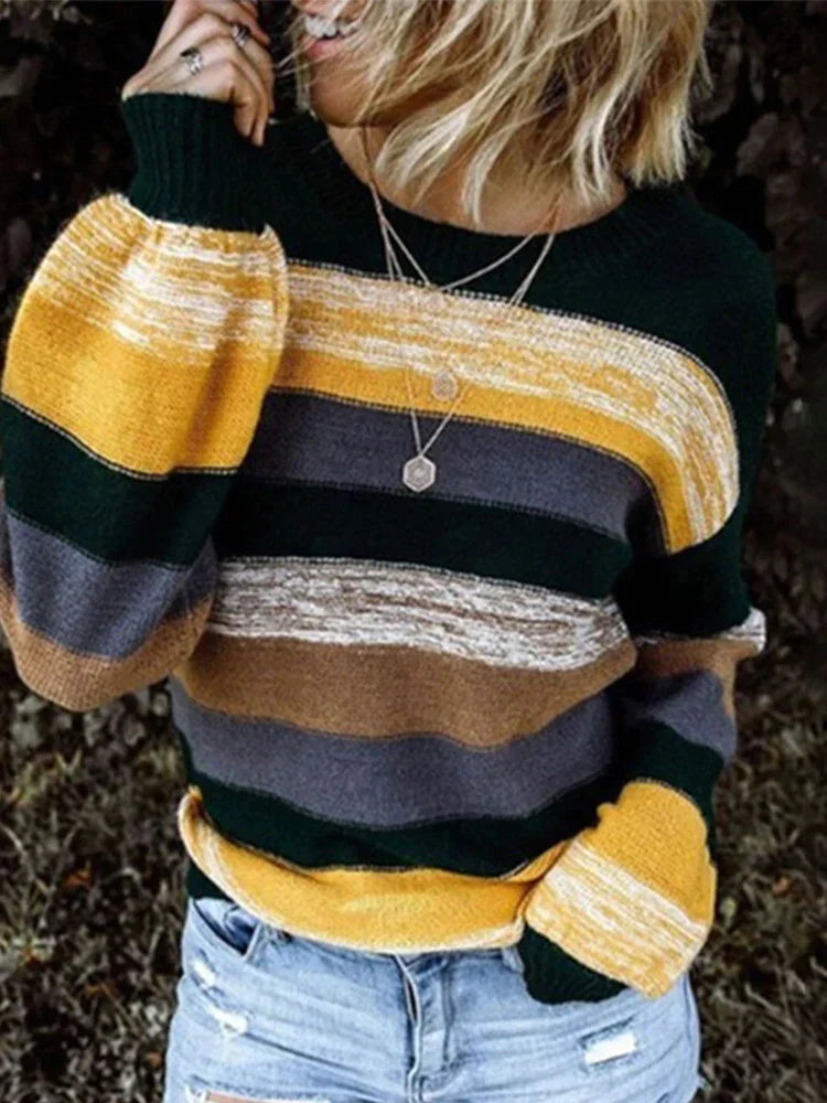 Textured Striped Sweater