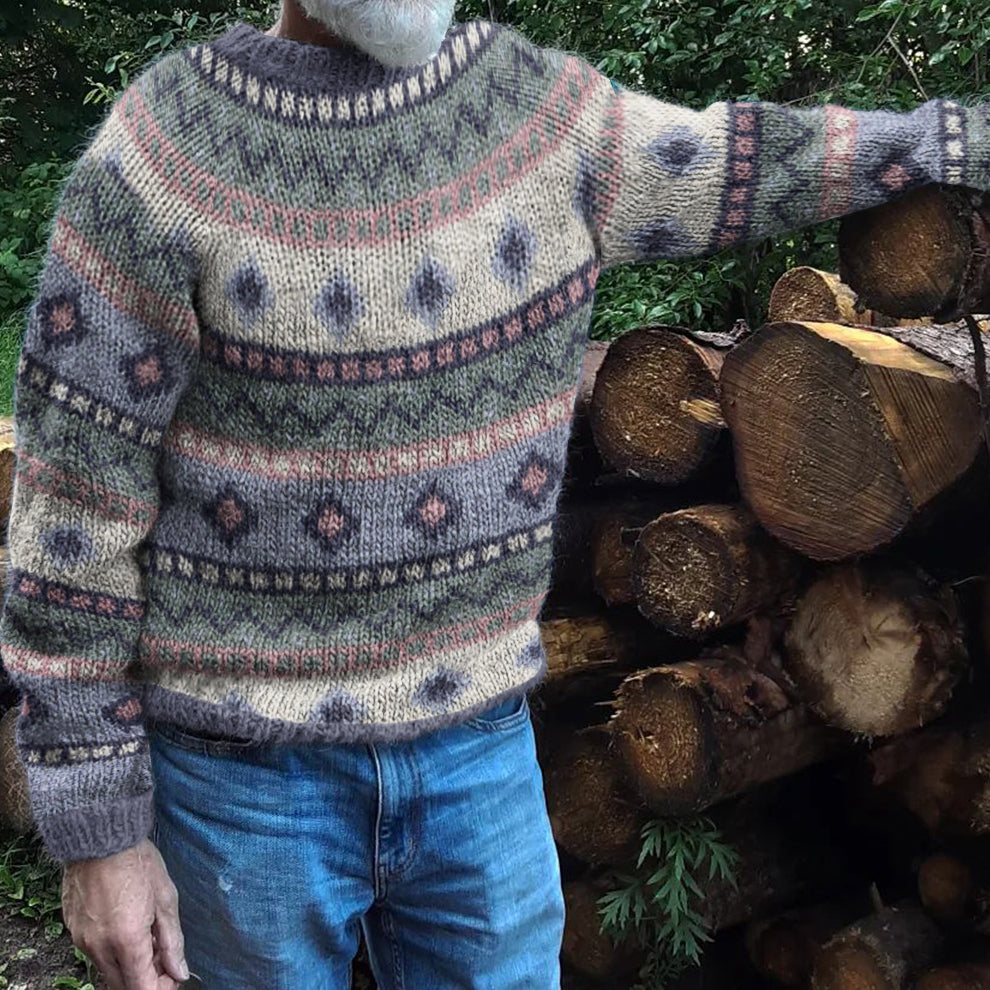 Textured Buttoned Sweater