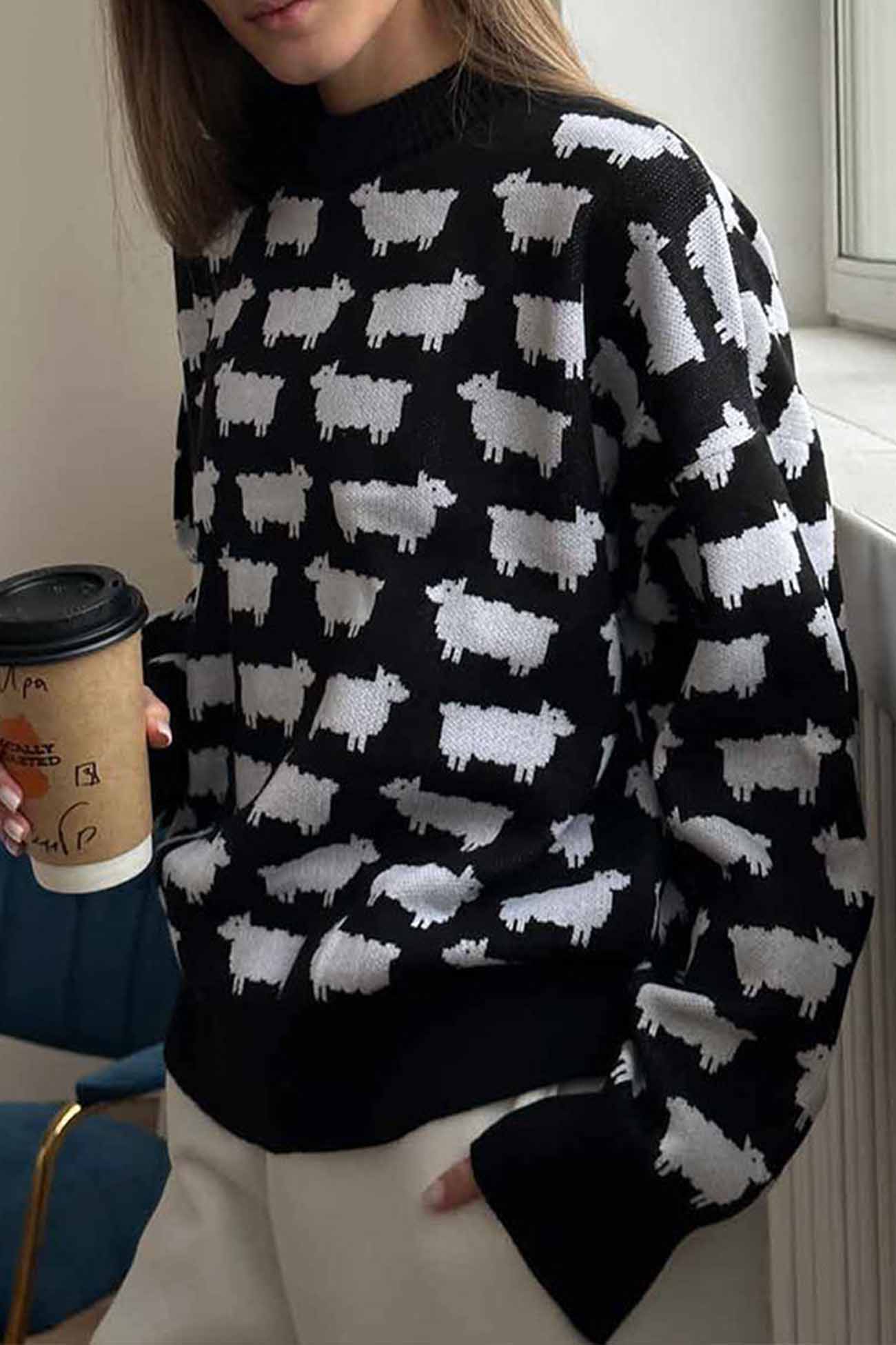 Relaxed Buttoned Sweater