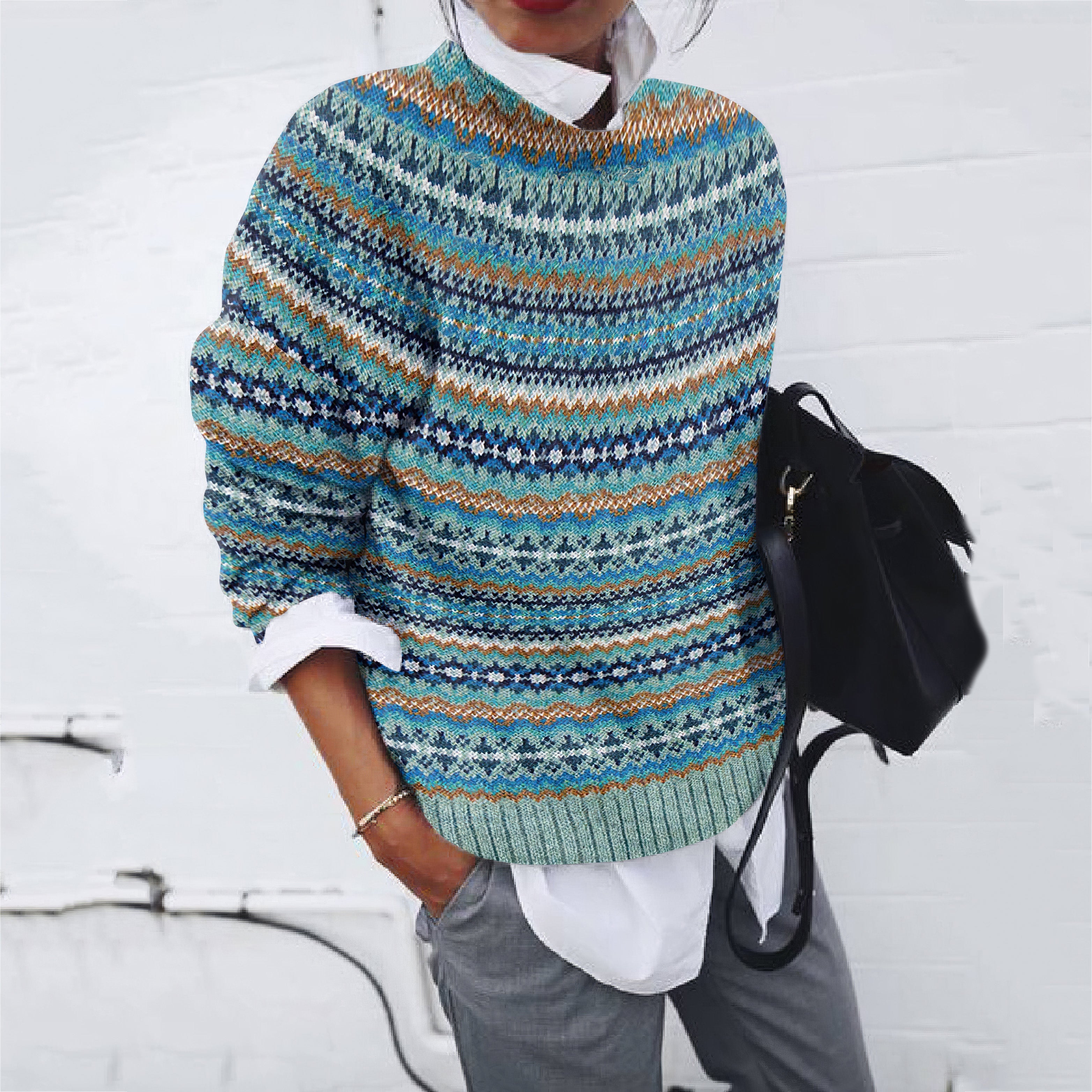 Textured Striped Sweater