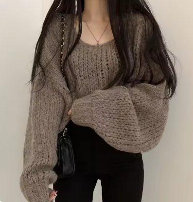Relaxed V-Neck Sweater