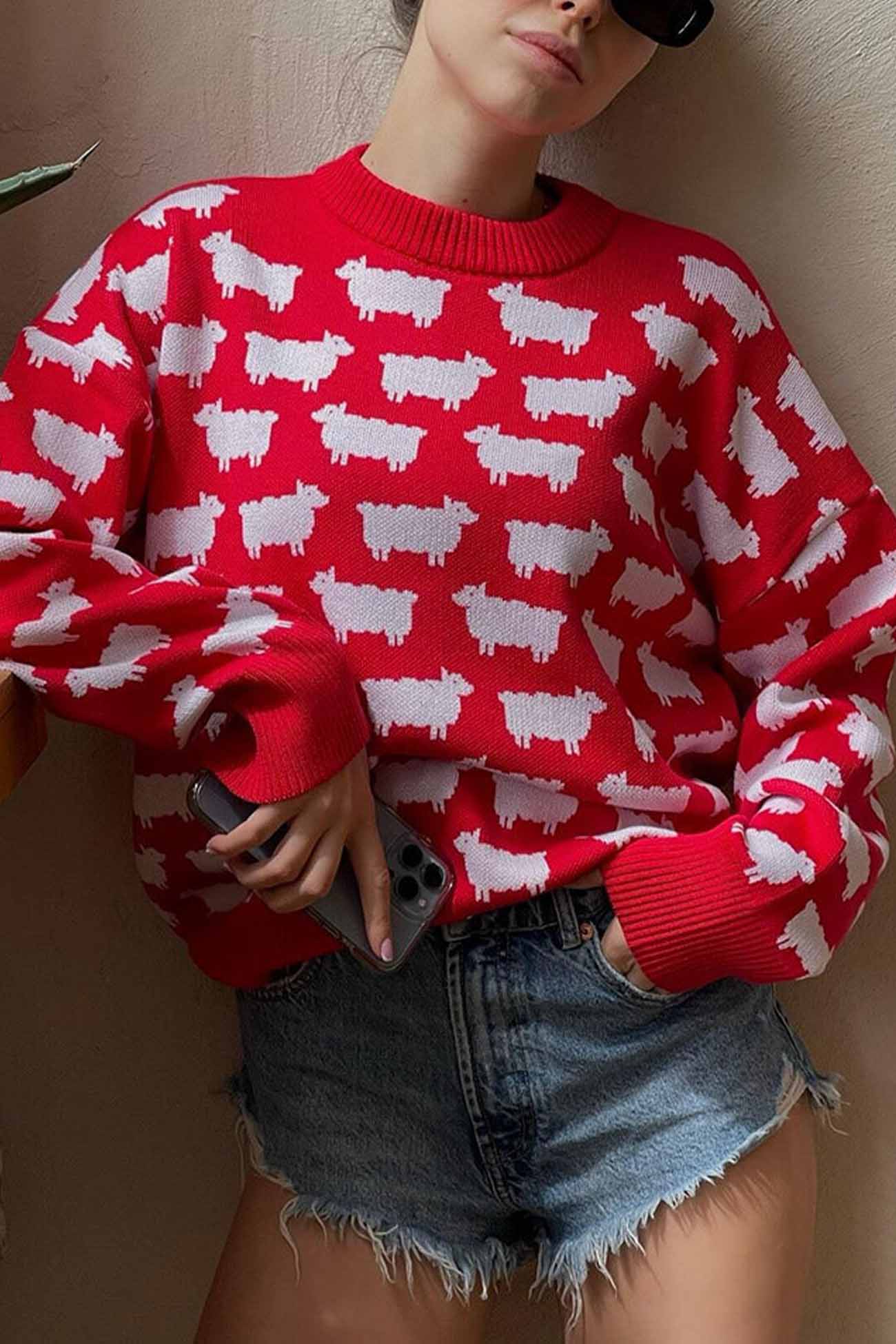 Relaxed Buttoned Sweater