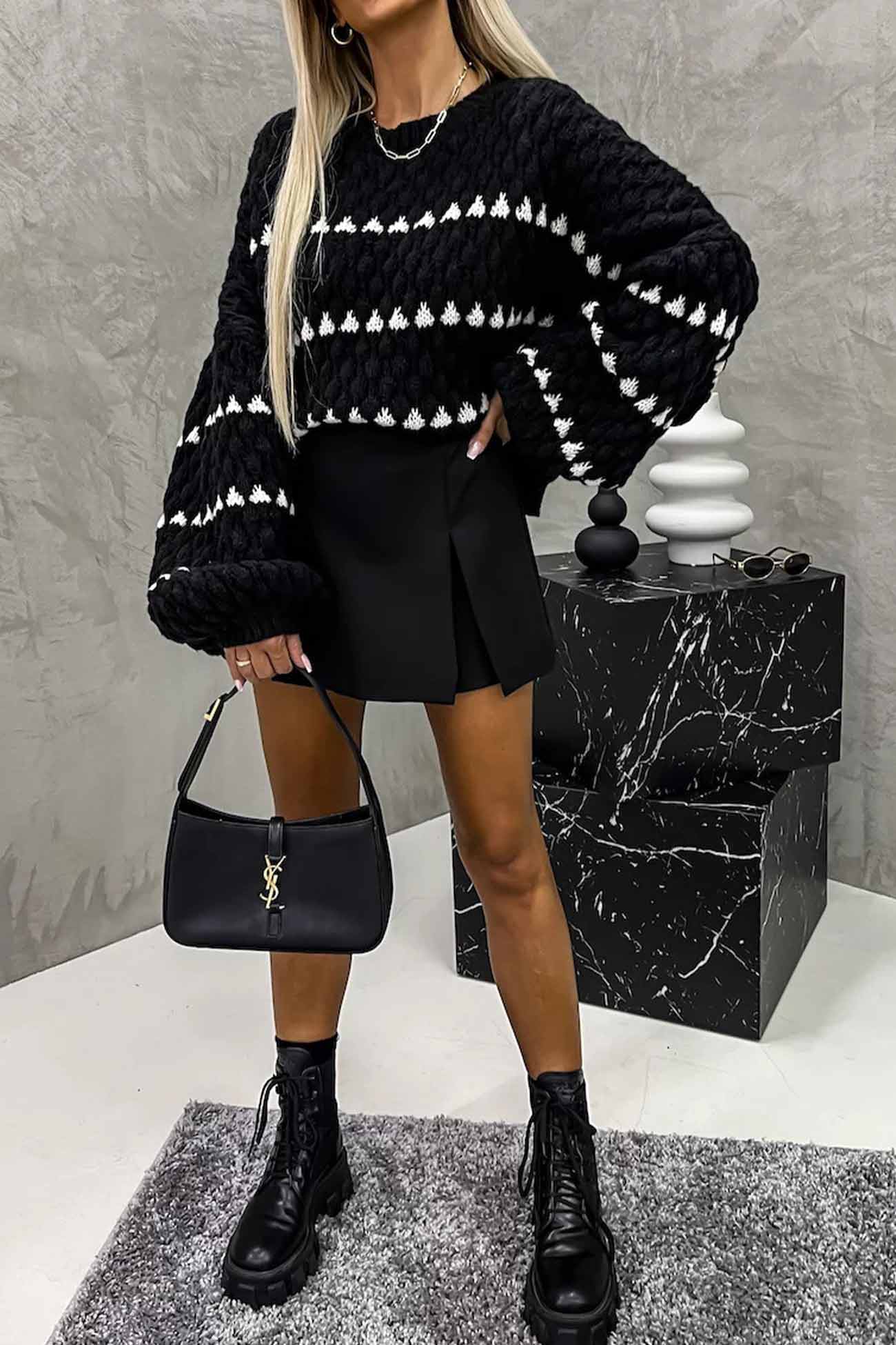 Textured Oversized Sweater