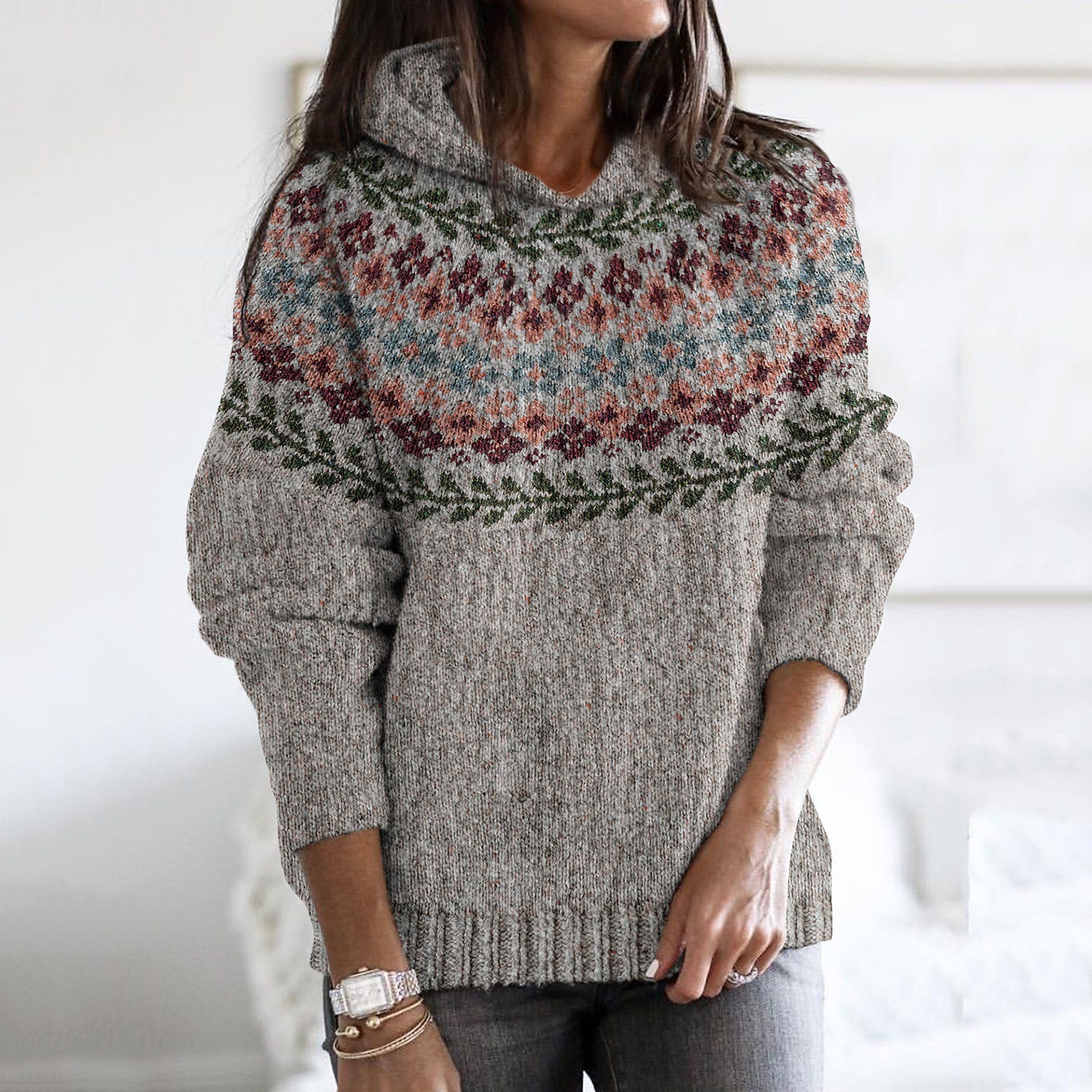 Warm Buttoned Sweater