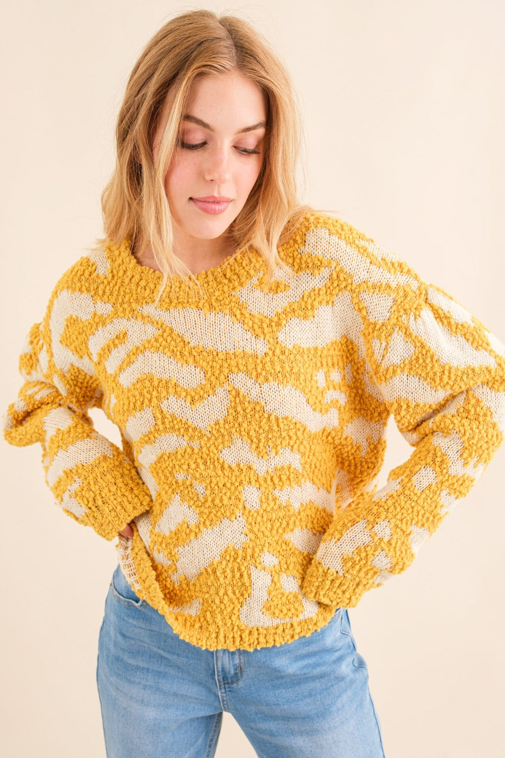 Textured Oversized Sweater