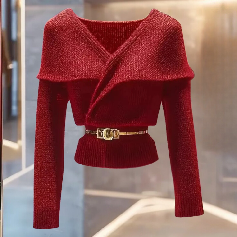 Textured V-Neck Sweater