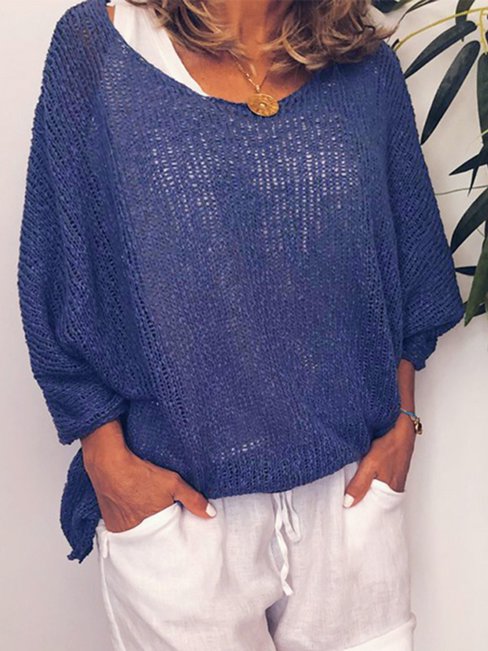 Textured Cropped Sweater