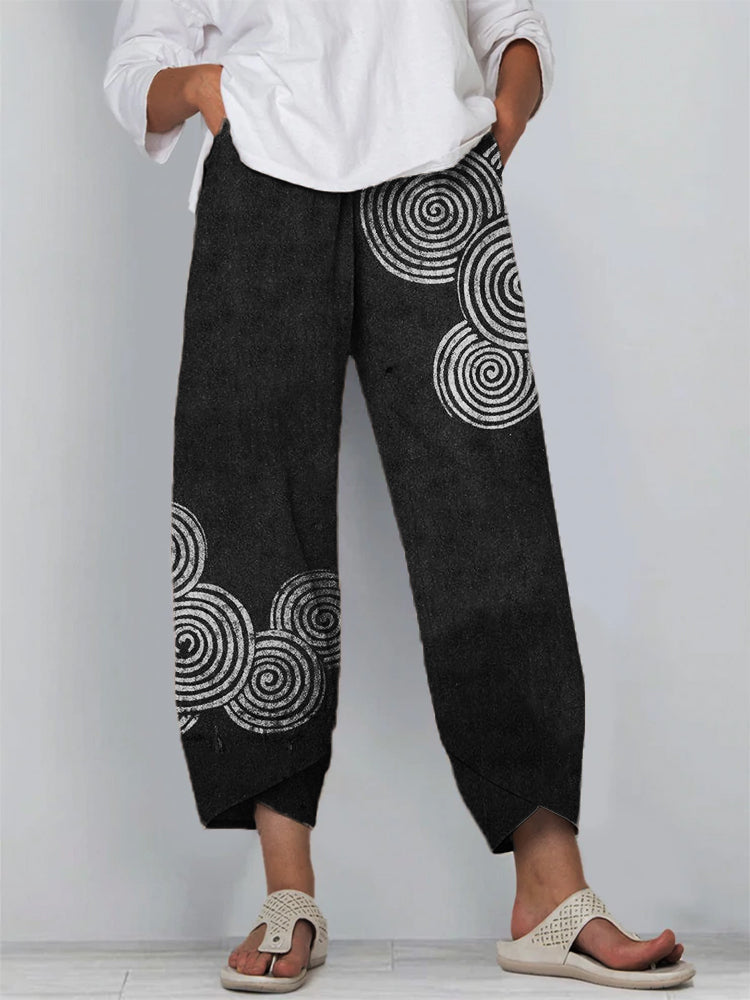 Stretch Printed Pants
