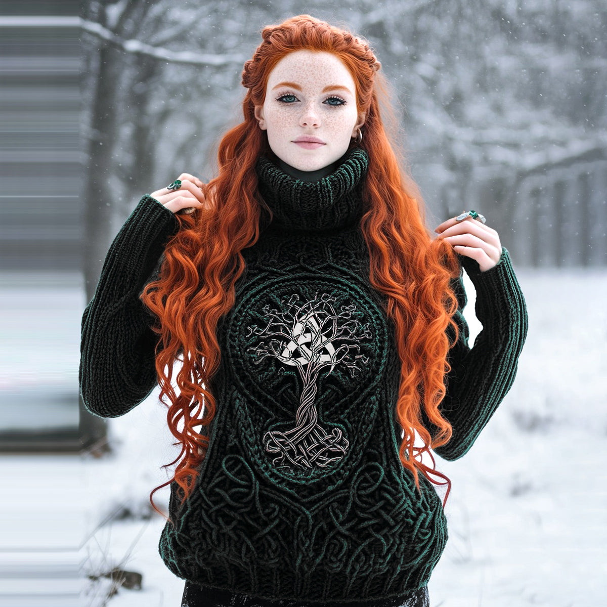 Relaxed Buttoned Sweater