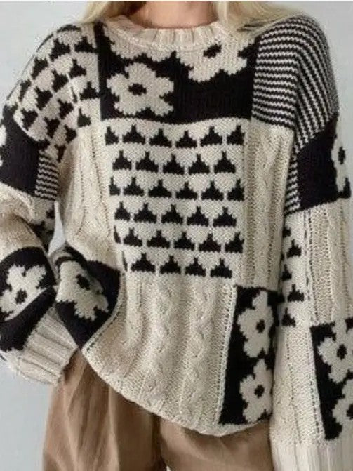 Textured Buttoned Sweater