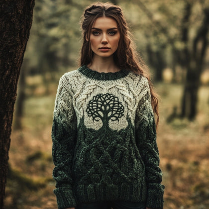 Textured Buttoned Sweater
