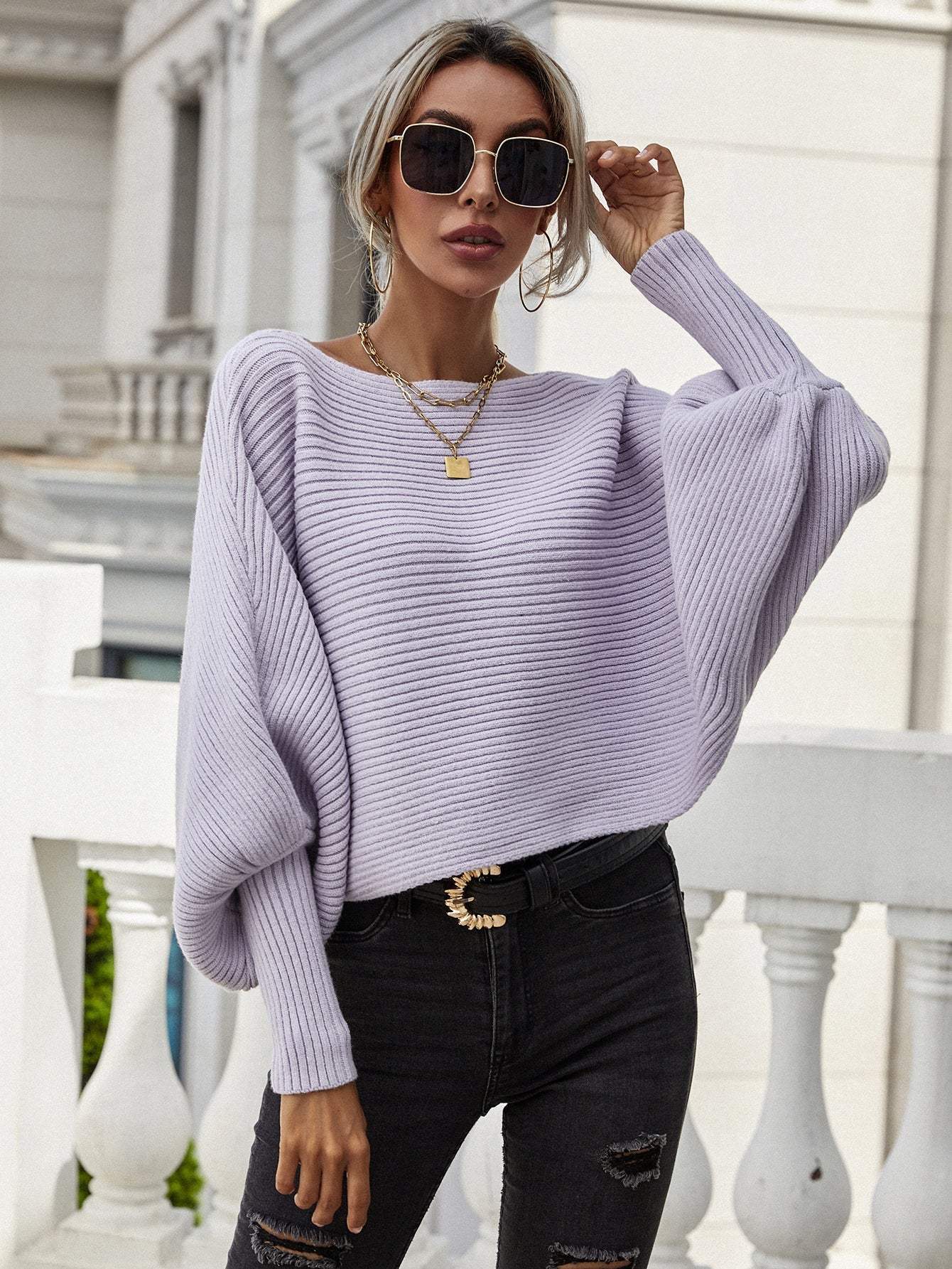 Textured V-Neck Sweater