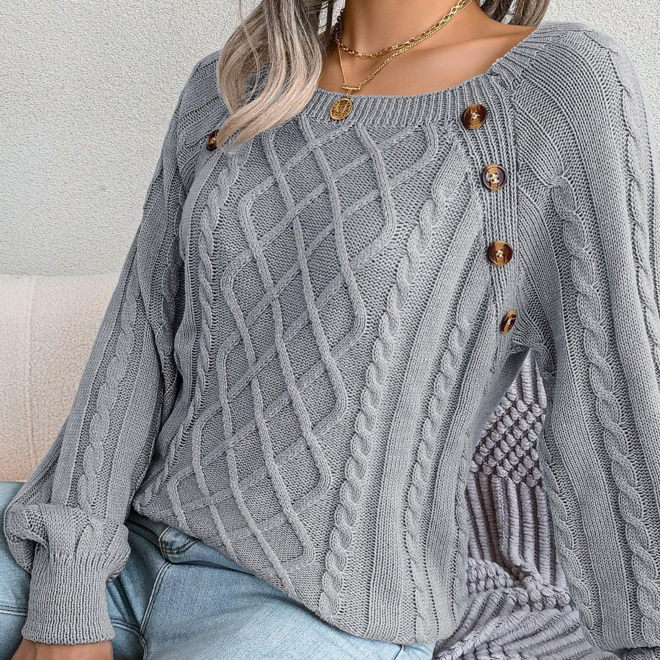 Textured Cropped Sweater