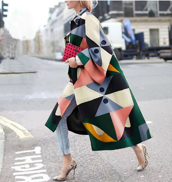 Layered Double-Breasted Coat