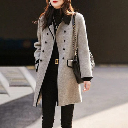 Layered Hooded Coat
