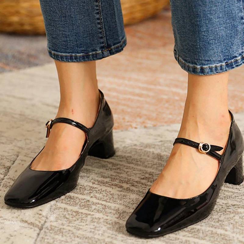 Natural Buckled Shoes