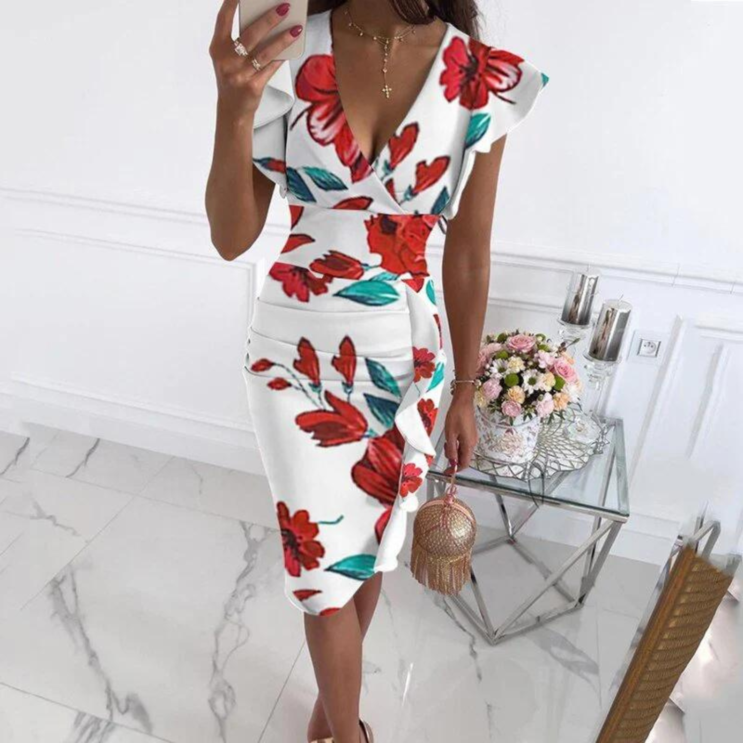 Brunch Puff-Sleeve Dress