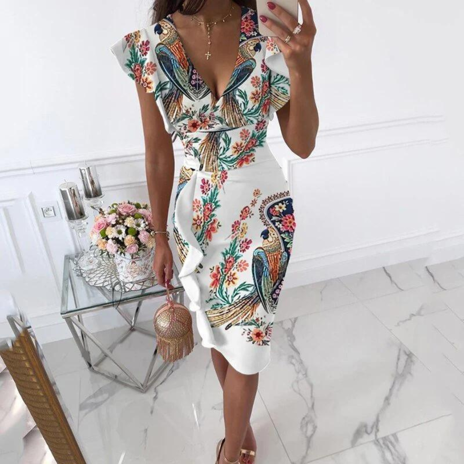 Brunch Puff-Sleeve Dress