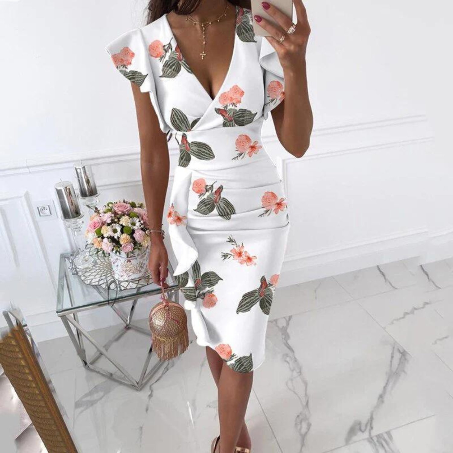 Brunch Puff-Sleeve Dress