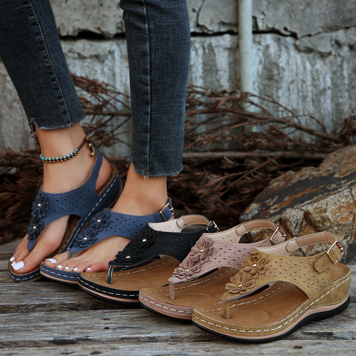 Brunch Buckled Sandals