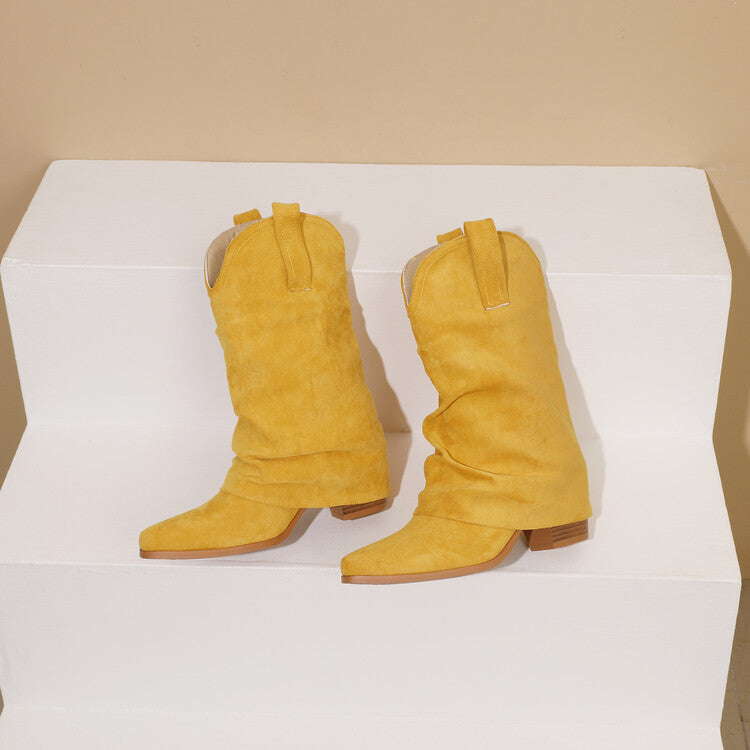 Casual Faux-Suede Boots
