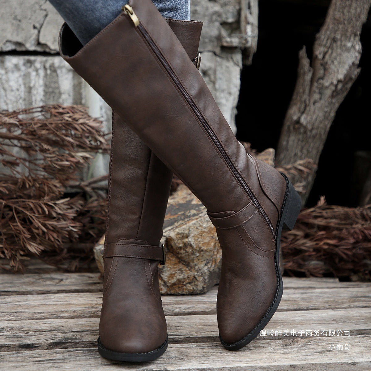 Light Buckled Boots