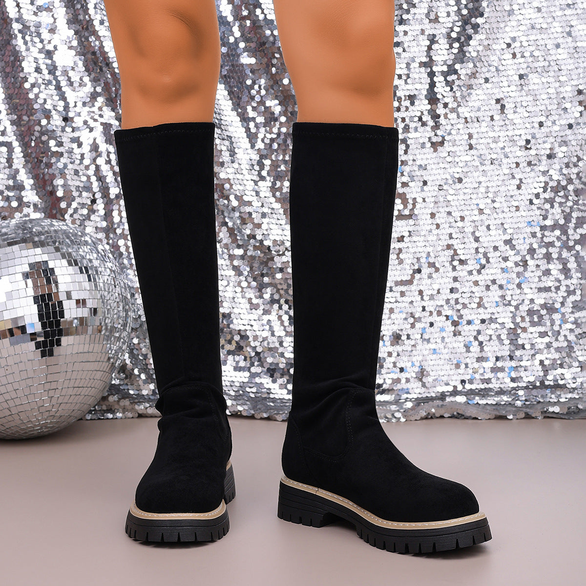 Casual Faux-Suede Boots