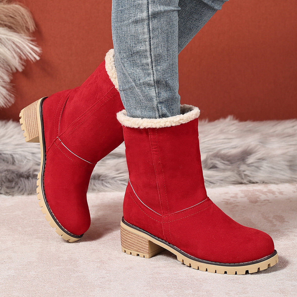 Warm Knee-High Boots