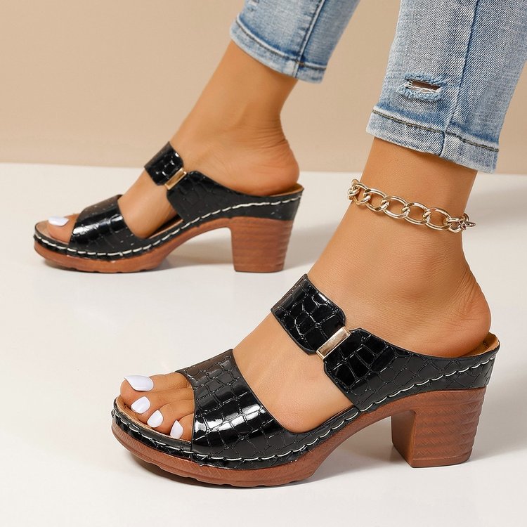 Warm Metallic Sandals