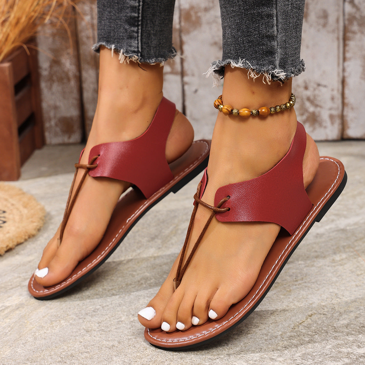 Simple Lace-Up Sandals
