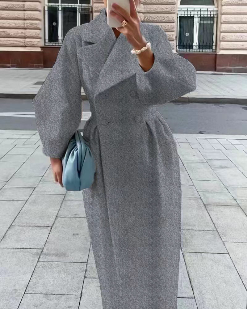 Layered Hooded Coat