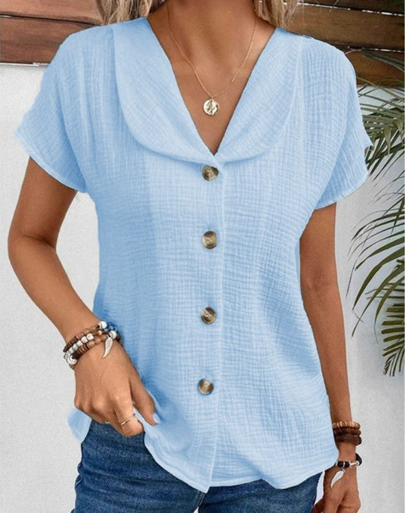 Casual Wrap Blouse