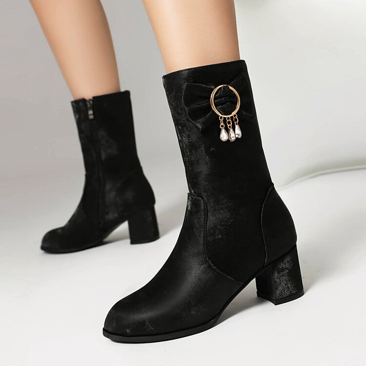 Simple Block-Heel Boots