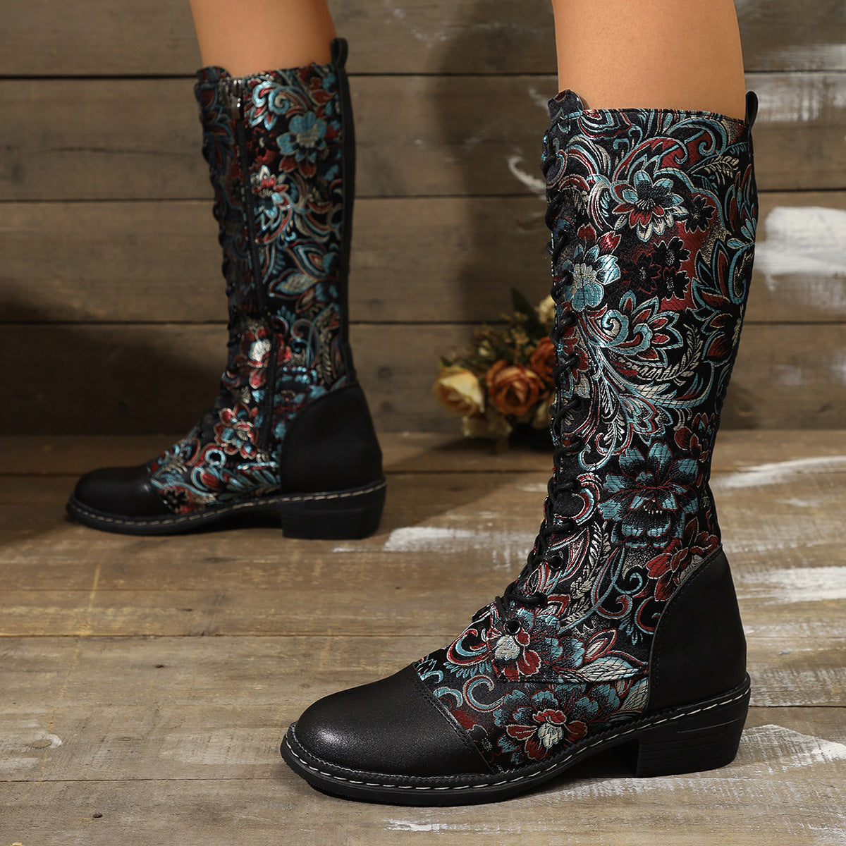 Simple Faux-Suede Boots