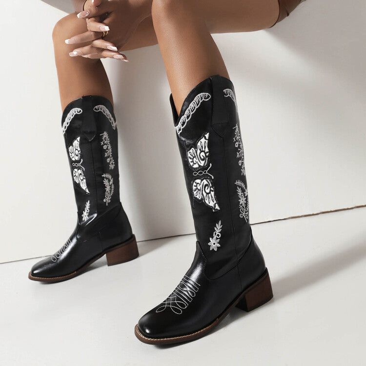 Simple Block-Heel Boots