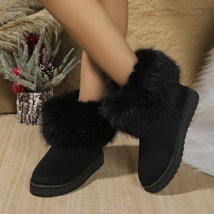 Natural Block-Heel Boots