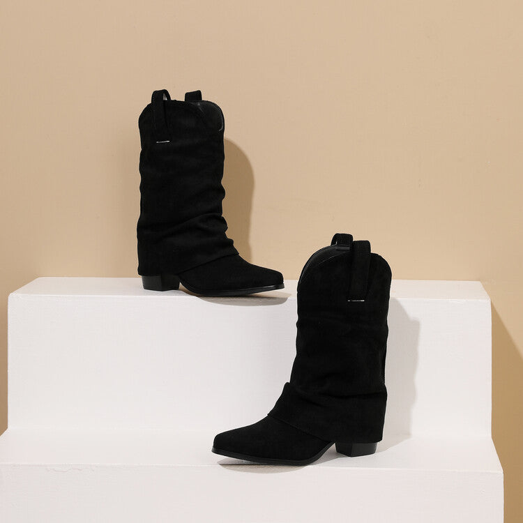 Casual Faux-Suede Boots